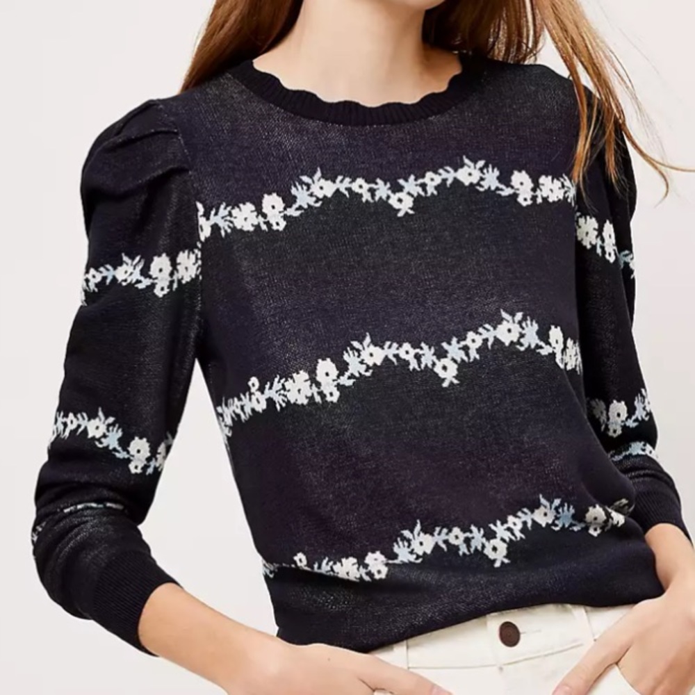 Loft….navy blue sweater, Small, long sleeves…☘️☘️ (2)